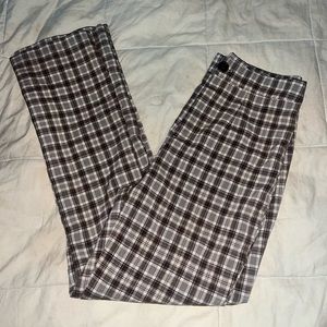 Plaid Bell Bottom Pants